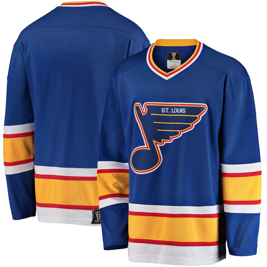 Men St. Louis Blues Fanatics Branded Blue Premier Breakaway Heritage Blank NHL Jersey->customized nhl jersey->Custom Jersey